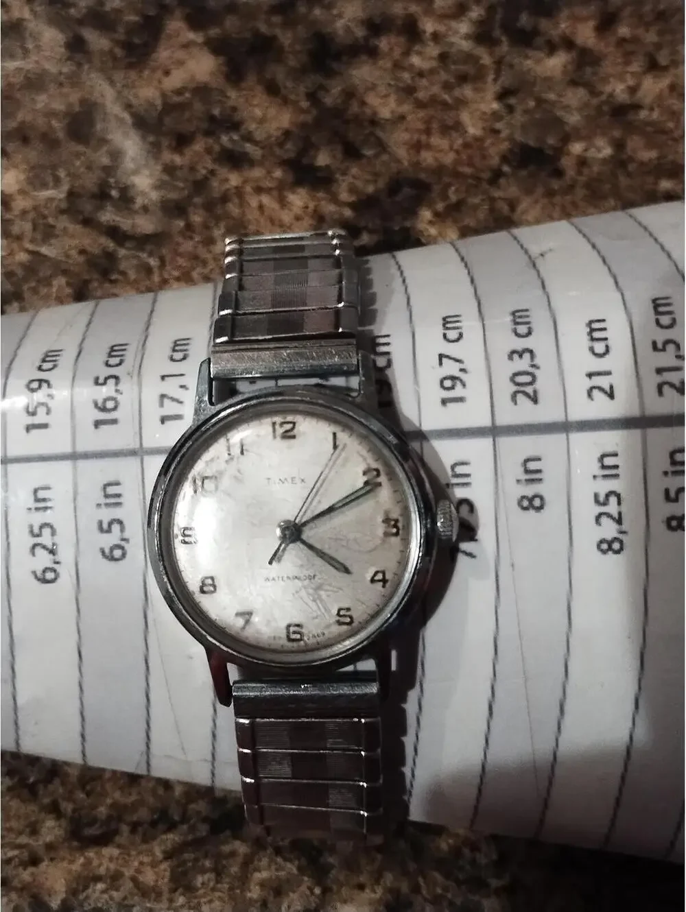 Vintage Timex SPRITE 1968 Mechanical Wrist Watch 1157 2468 BMC Band Silvertone‎