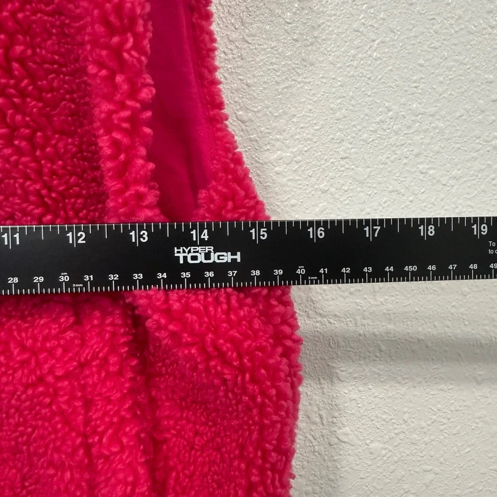Old Navy‎ Girls Sherpa Fleece Lined Hooded Vest Pink Size Large 10-12