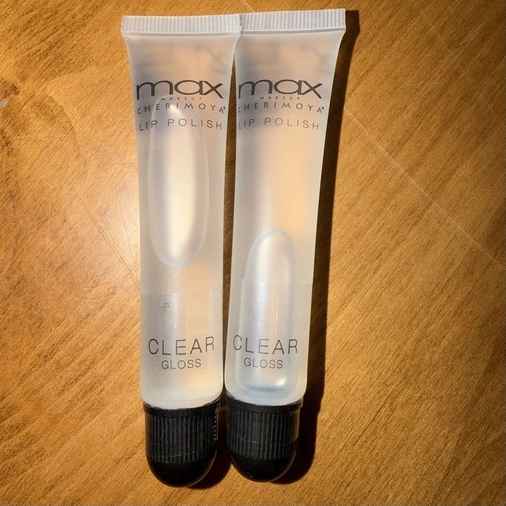 NEW Max Makeup Cherimoya Lip Polish Clear Gloss Sealed‎ Lot Of 2