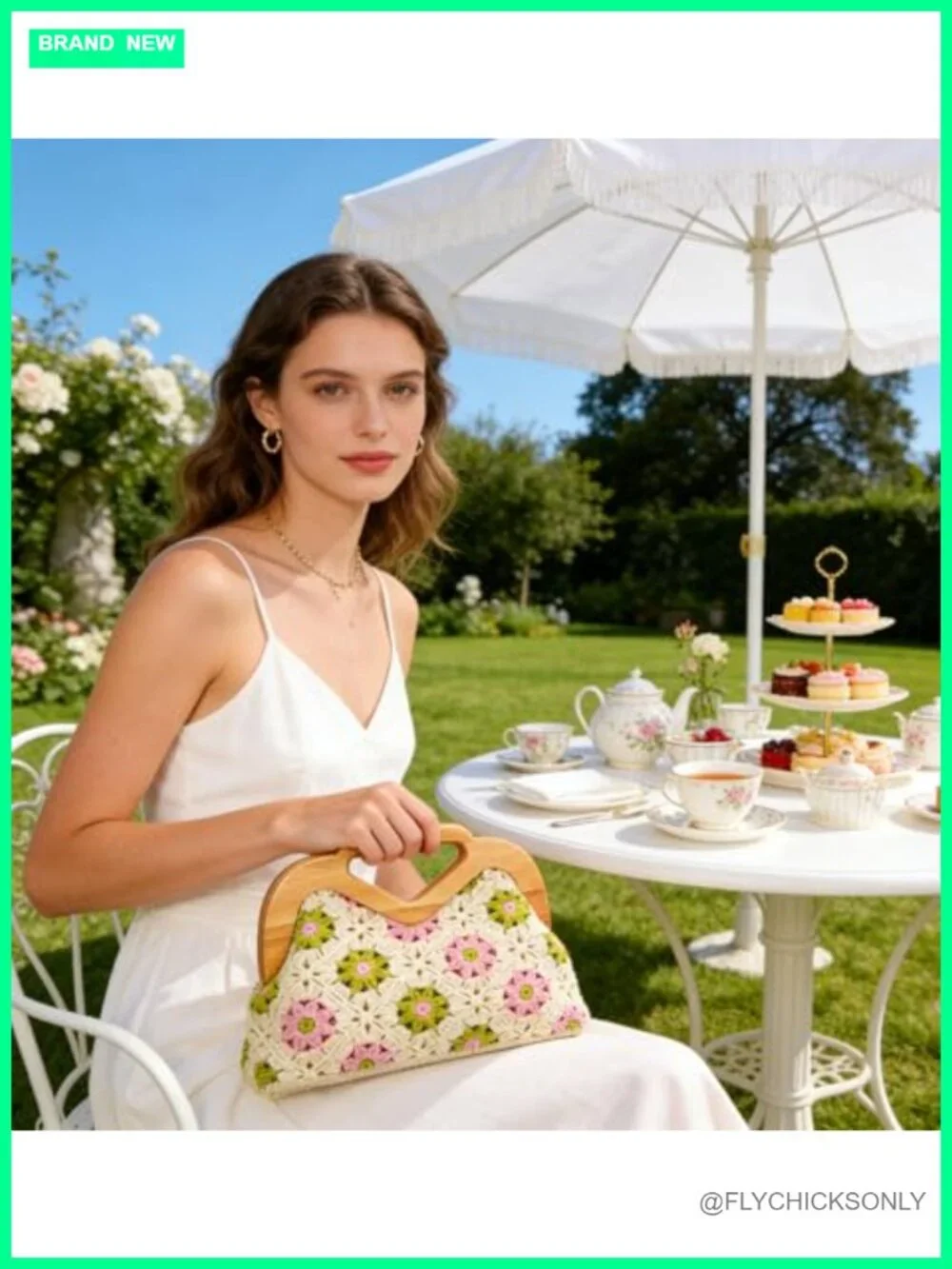 Crochet Summer Beach Bag Macrame Crossbody Hobo Shoulder Bag Handbag