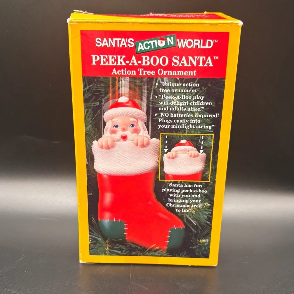 Peek-a-Boo Santa's‎ Action World Christmas Tree Ornament Kurt Adler Santa Claus