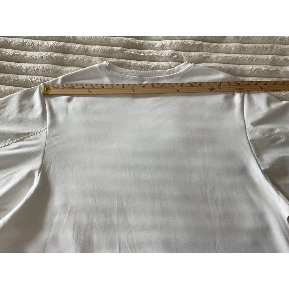 Athleta white crew