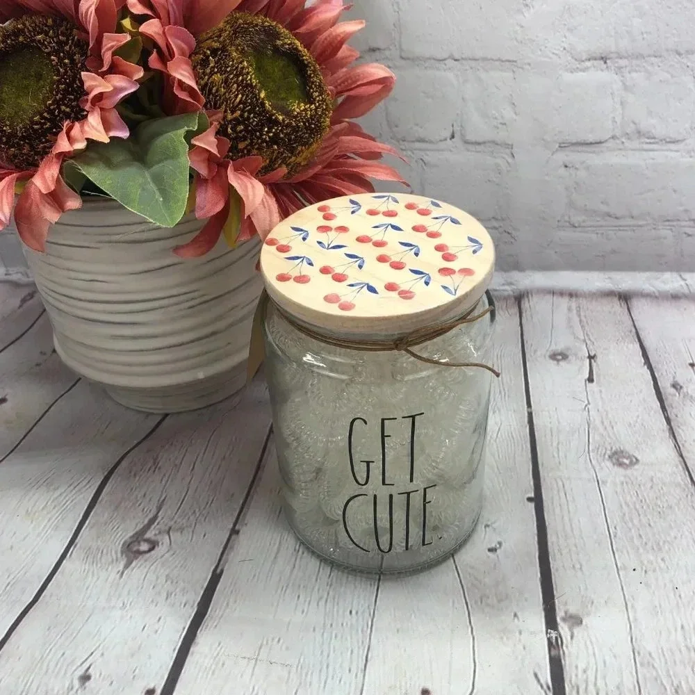 Rae Dunn glass jar
