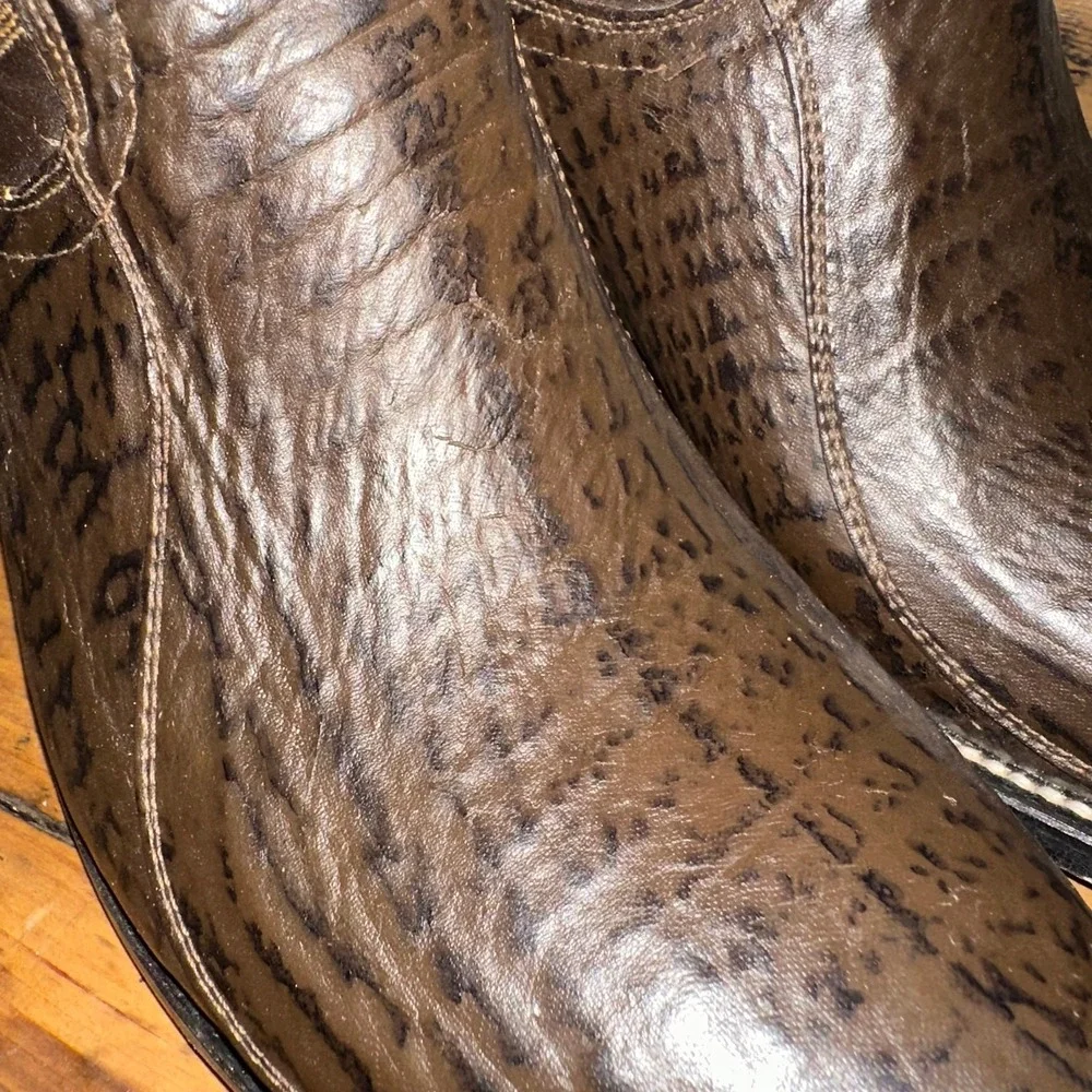 New Cowtown‎ Boots Handmade Western Boots Mens Size 10.5D Brown Leather