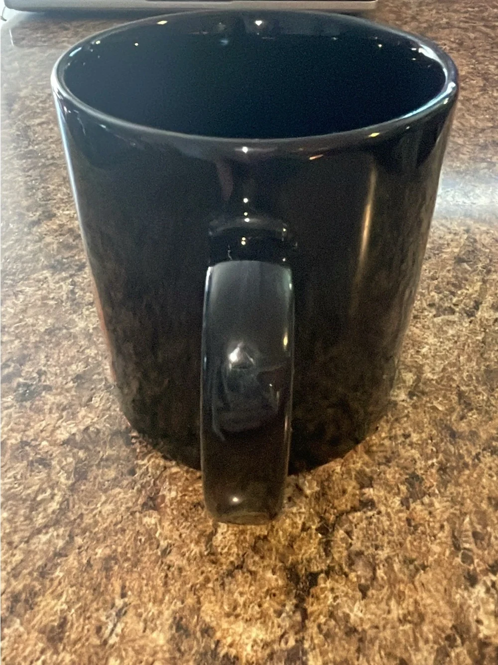 Laurel Burch Black Ceramic Mug with Orange Cat and Multicolor Mane