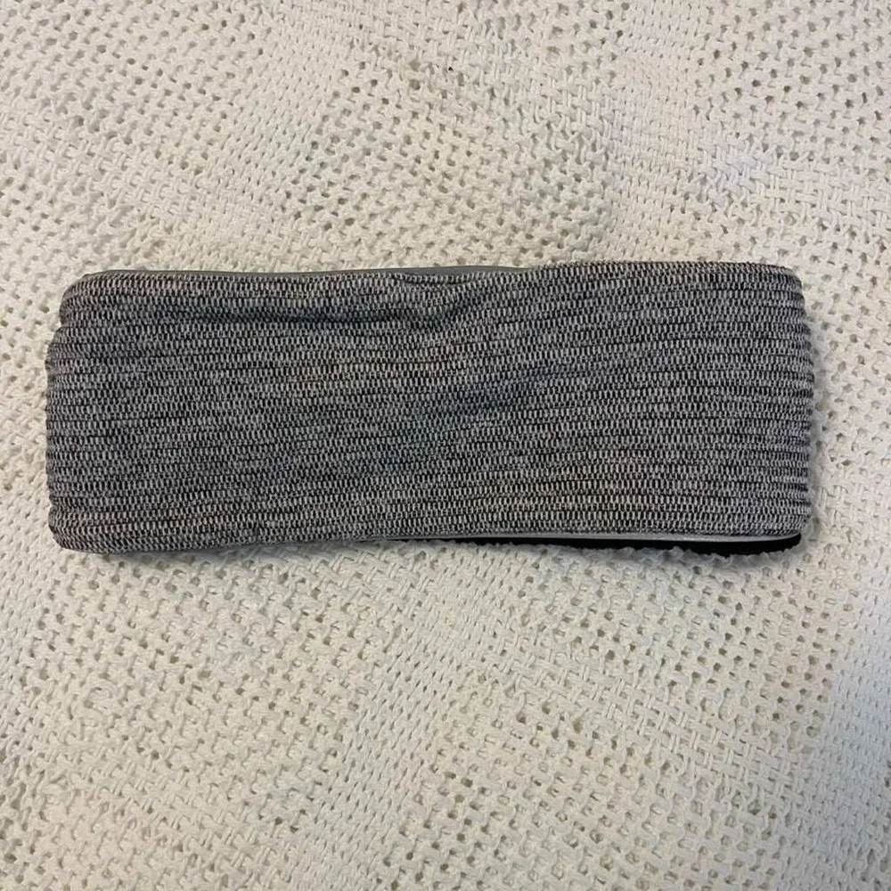 Lululemon Fleece Lined Headband Ear‎ Warmer Grey Black Reflective One Size O/S