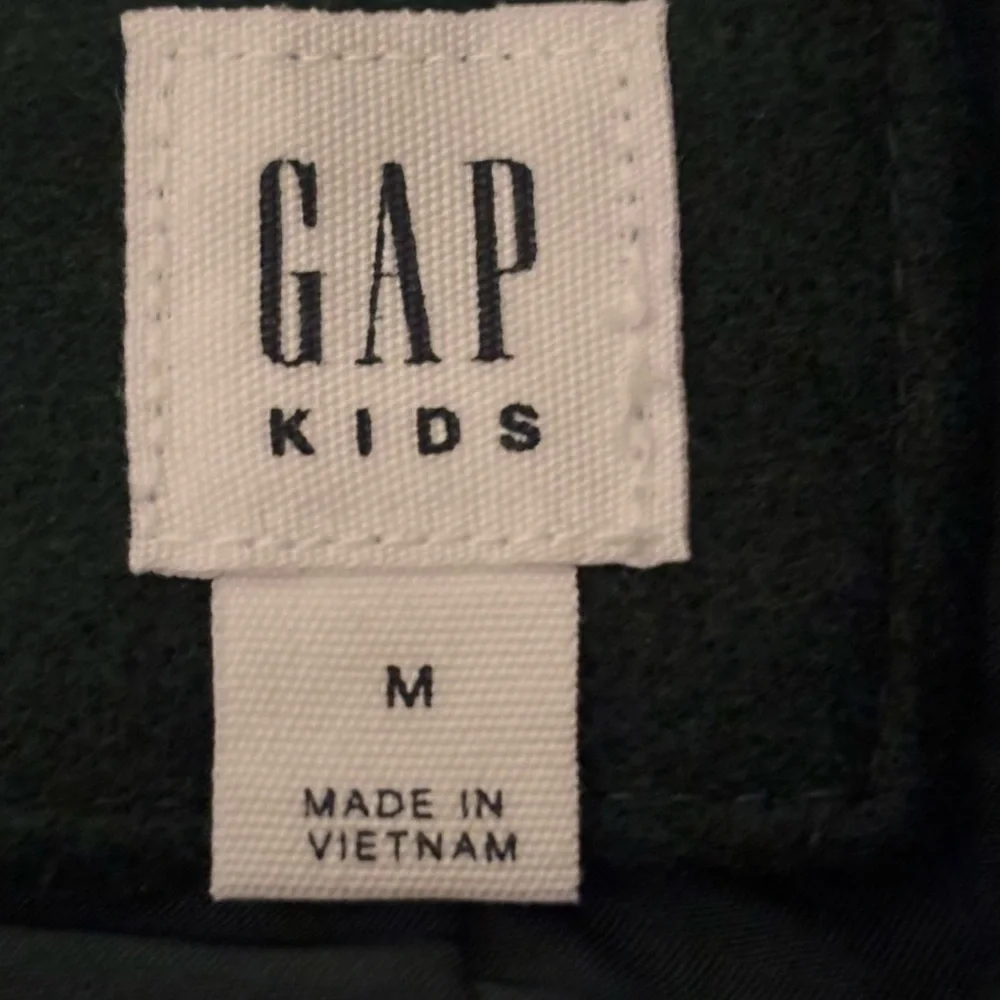 GAP Unisex Kids Forest Green Varsity Jacket sz M-0219