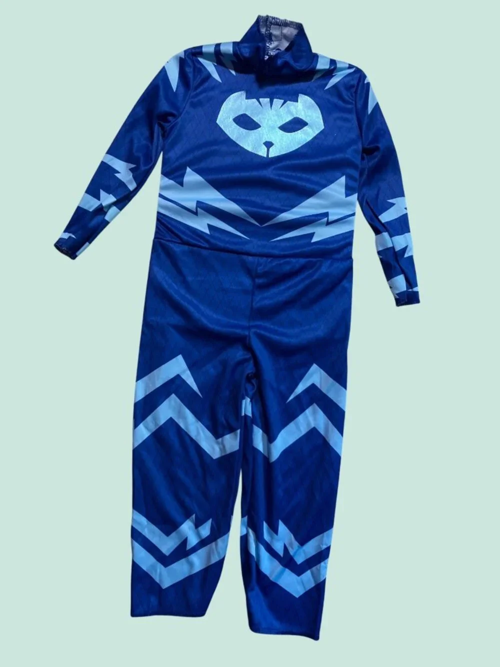 Catboy Deluxe Toddler Costume PJ Masks Foil Logo Blue Size 2T