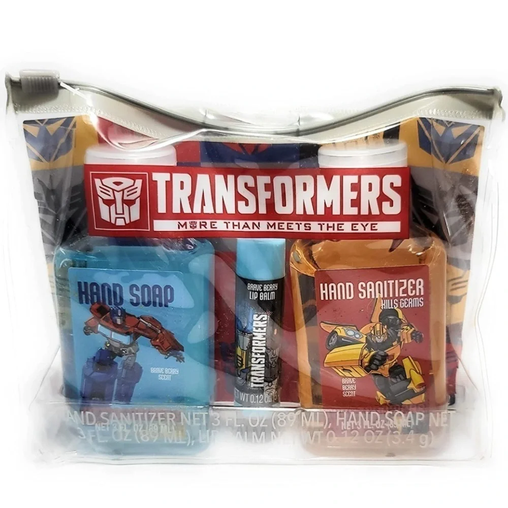 Transformers Hasbro Travel Kit Set with Clear Transparent Reusable Storage Case