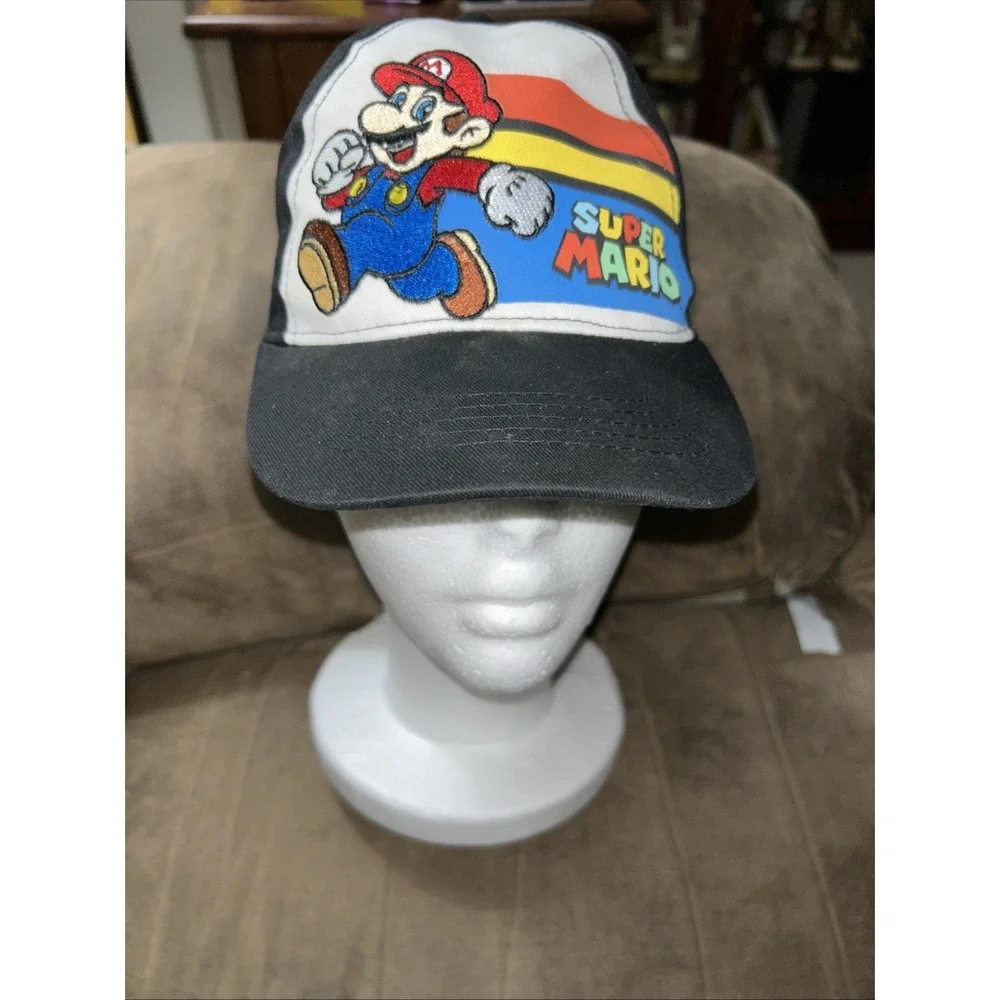 Super Mario‎ Bros Hat Kids Child OS one size fits most Strap back