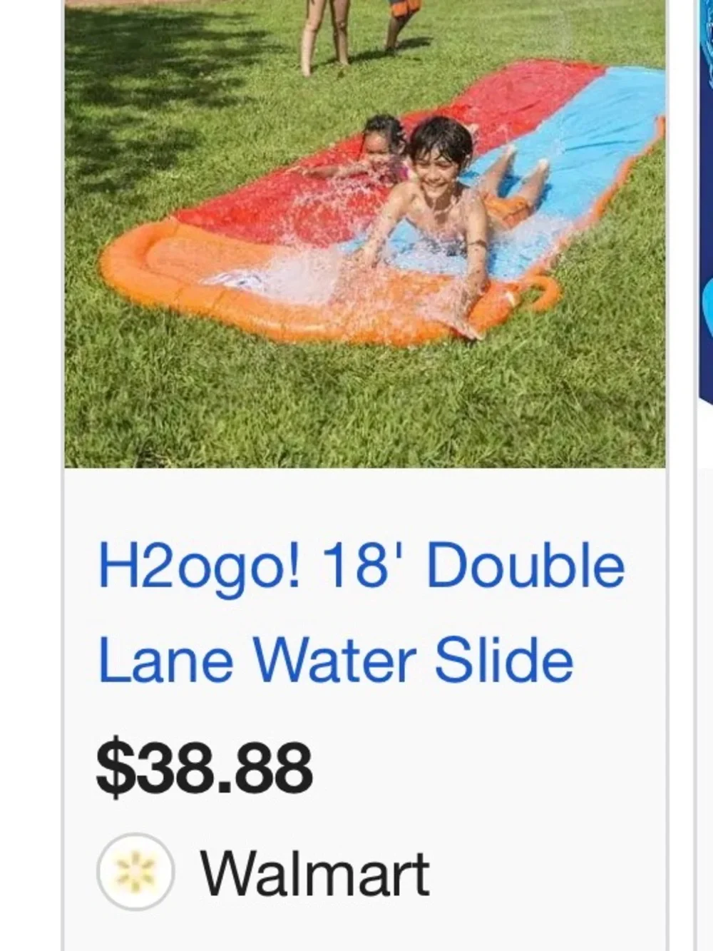 18 ft Double Slide Inflatable Water Slide - Red/Blue