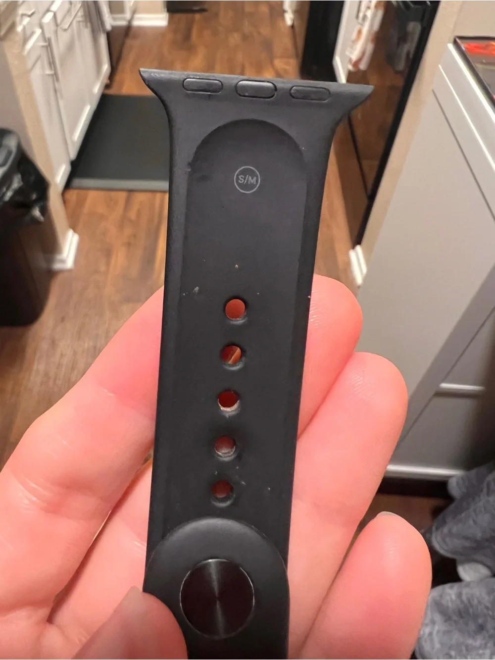 Apple Black Silicone Sport Band for Apple Watch