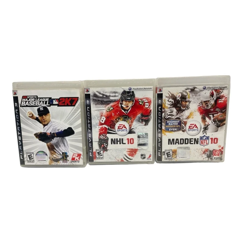 PS3 Game Pack Madden 10, NHL 10,MLB 2K7‎ Rated E