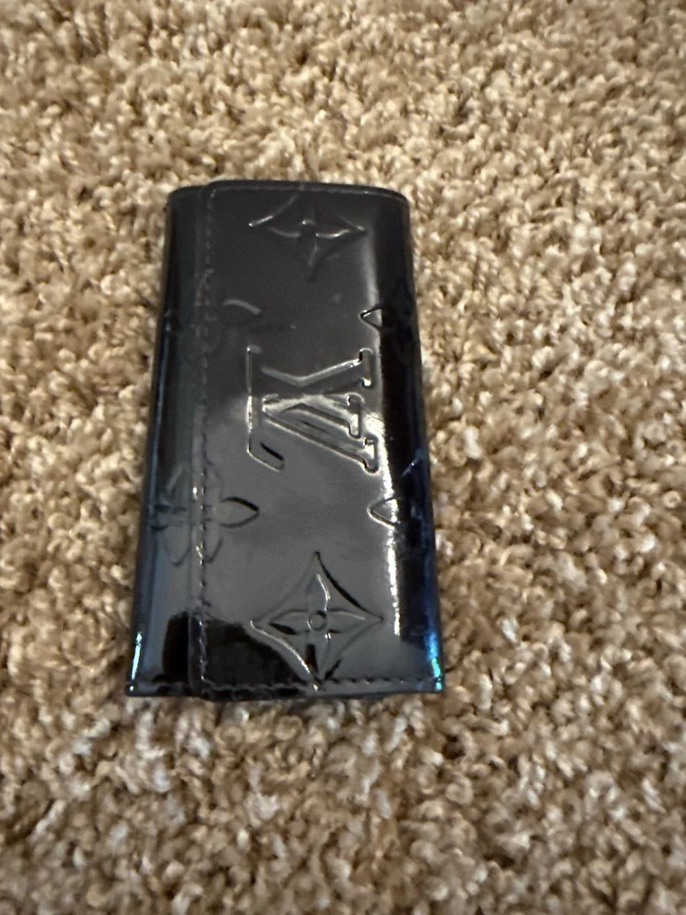 Louis Vuitton Black Patent Monogram Key & Card Holder