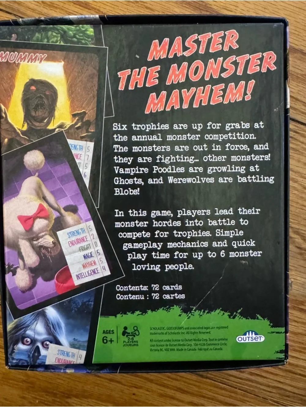 Scholastic goosebumps card