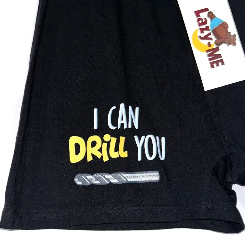 NWT Lazy-Me Men's Funny Novelty 'I'm Very Handy' Black Cotton Boxers Size M