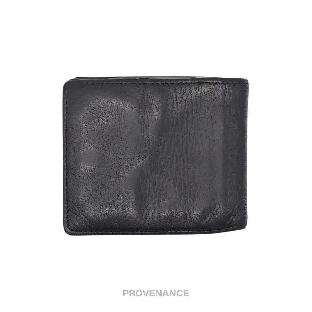 🔴 Gucci GG Marmont Snap Bifold Wallet - Black Leather