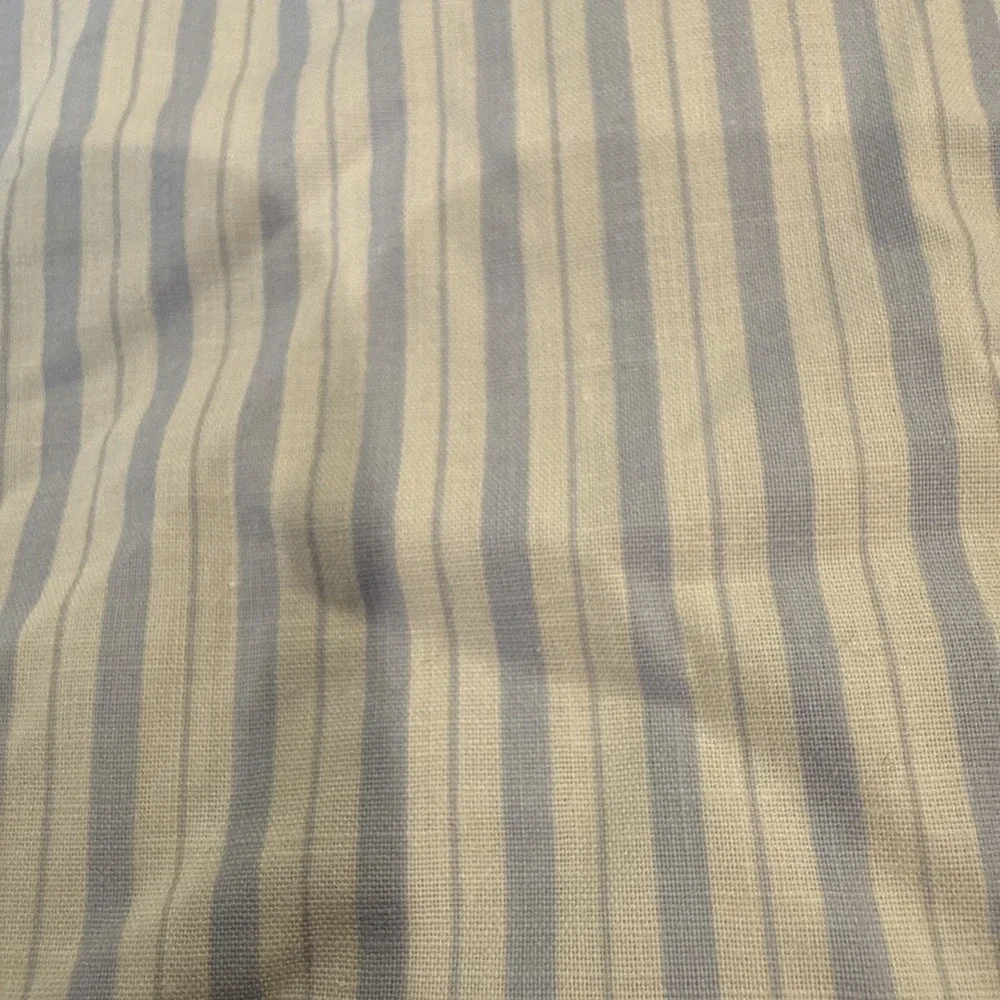 Vintage Cannon Full Size Flat Sheet And 1 Standard Pillowcase Blue White Stripe‎
