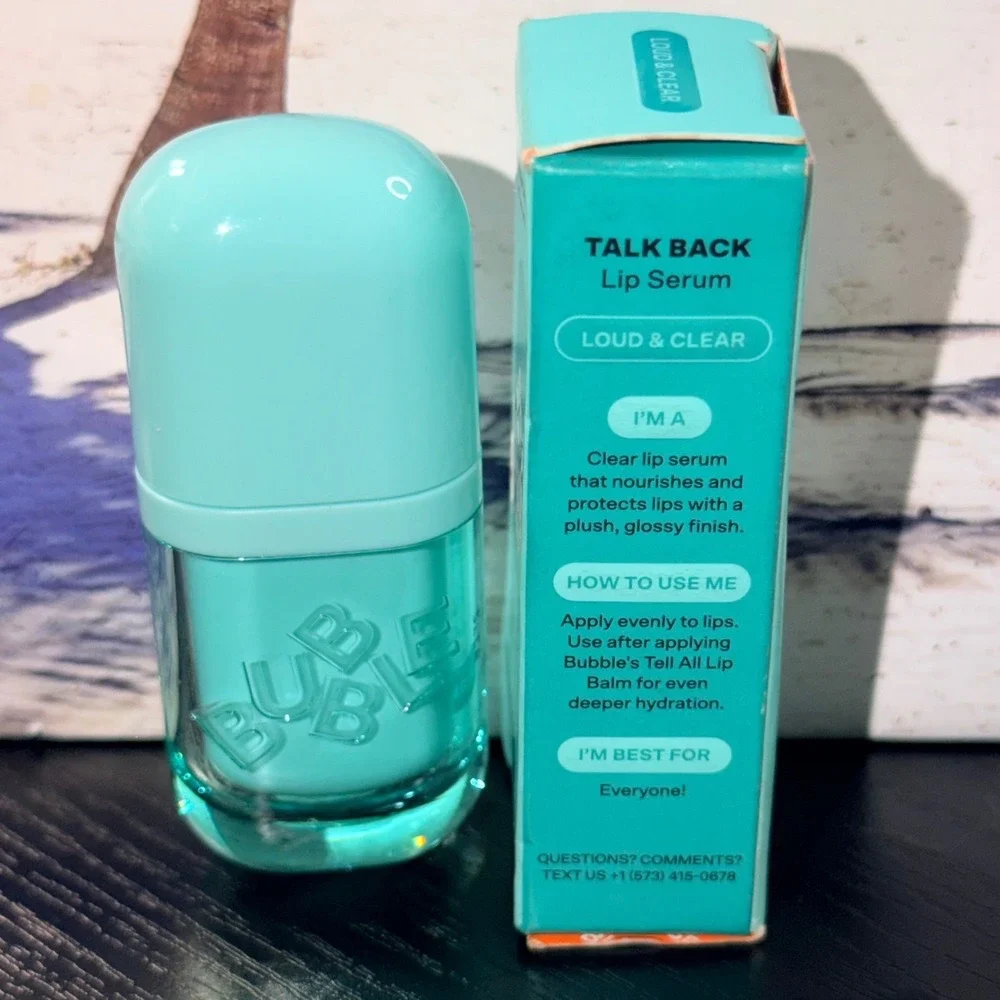 Bubble Skincare Talk Back Lip Serum Loud & Clear Glossy Finish 4.5mL NIB