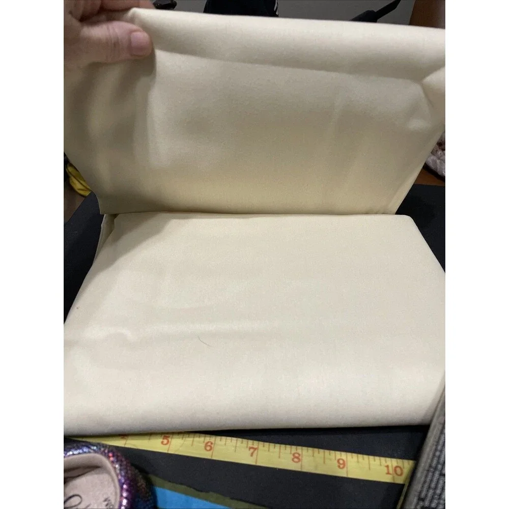 vintage thomaston flat sheet Full solid cream cotton y2k 90s 80s usa