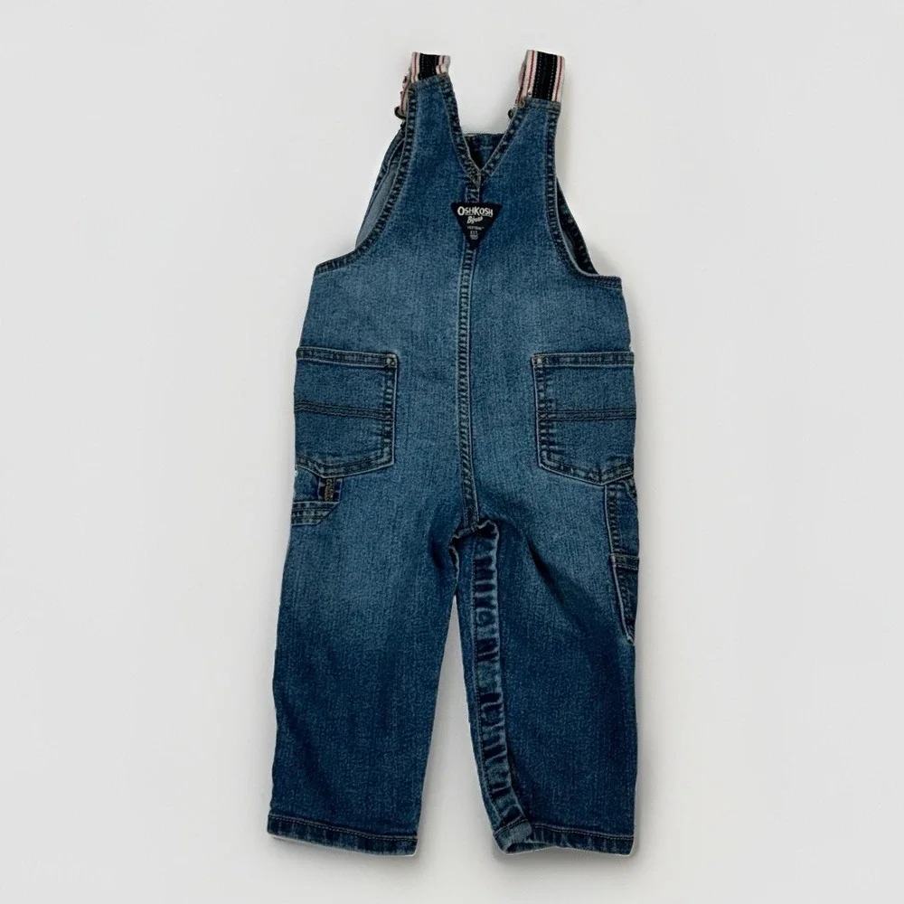OshKosh B'gosh Denim Bib Overalls 18 Months Unisex Baby & Toddler Carpenter