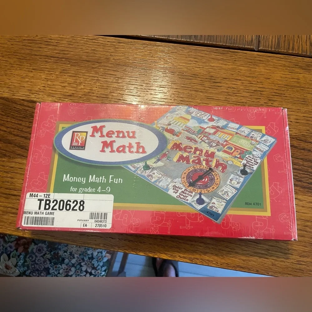 Menu Math Kids Board Game - Pink/Red Educational Puzzle
