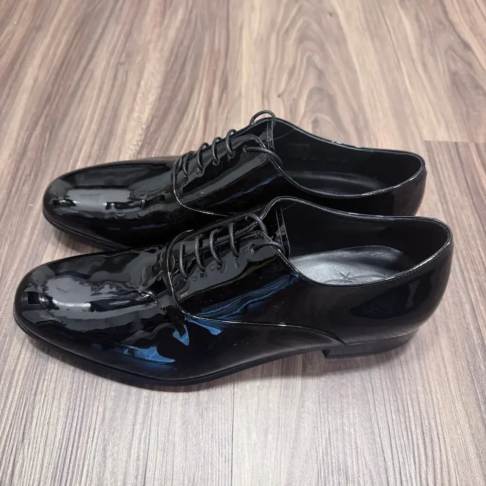 J.M. Weston Black Patent Leather Oxford Shoes w/ Box UK 7