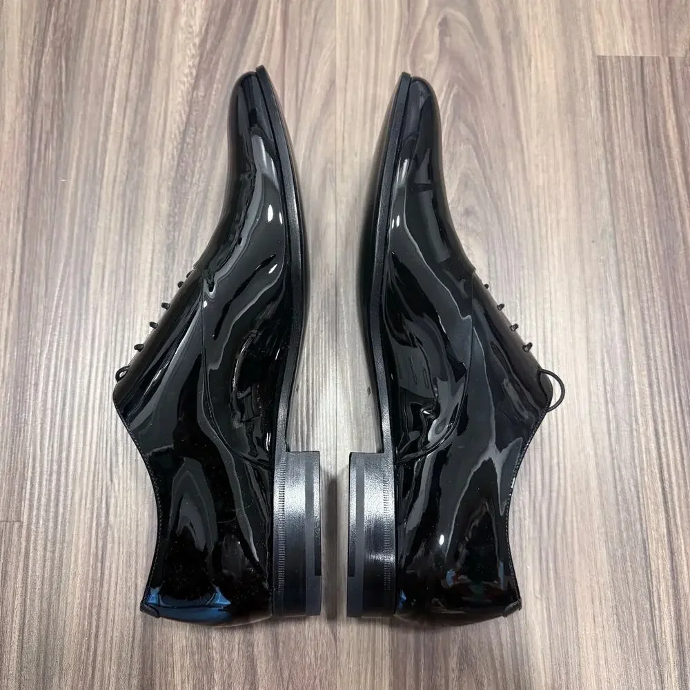 J.M. Weston Black Patent Leather Oxford Shoes w/ Box UK 7