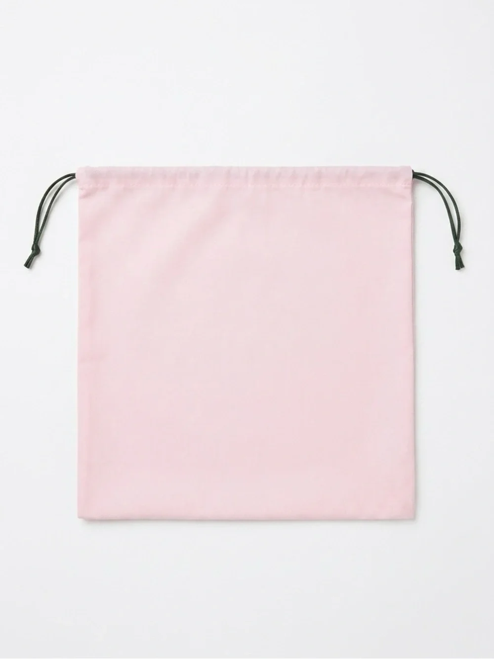 Kate Spade New York Soft Pink Drawstring Dustbag Pouch with Dark Green Ties