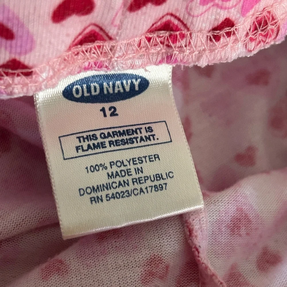 🦋 5/$25 - Old Navy Pajama Pants - Vintage Heart Print - Size 12 (Girls)
