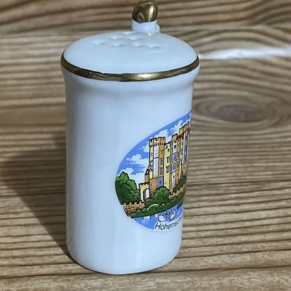 Vintage Mini Beer Stein Salt & Pepper Shakers Made In Germany Neuschwanstein‎
