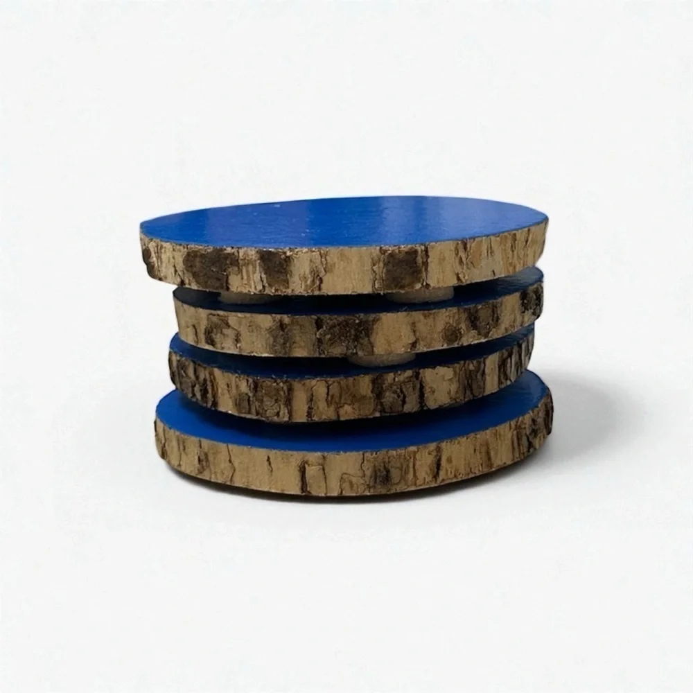 Handmade blue sealed painted