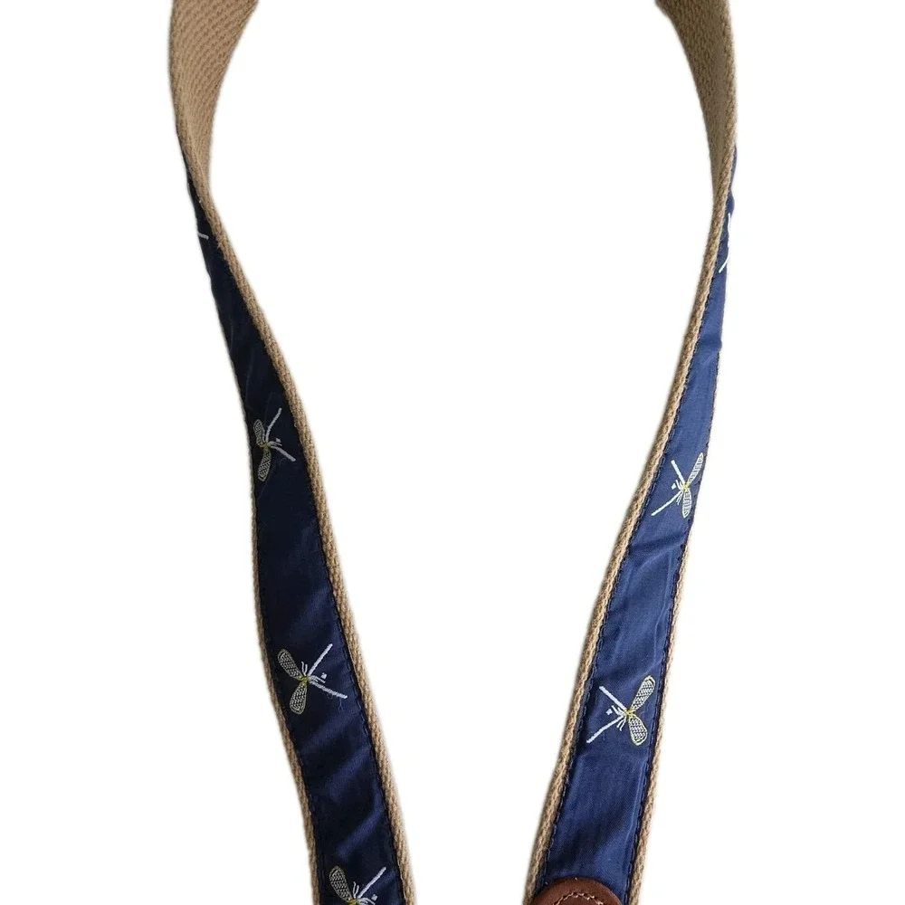 Preston Lacrosse  Belt Size 36 Blue Made In USA Preppy EUC Brass