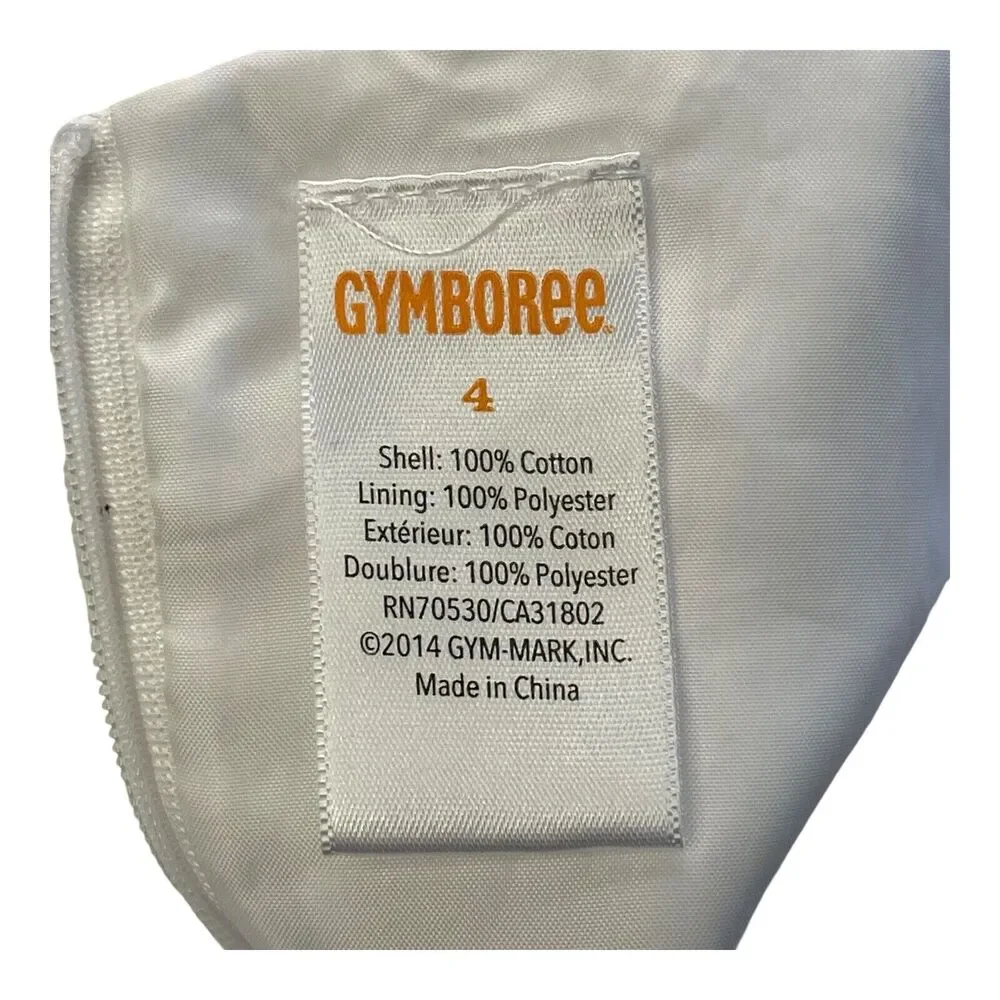 Gymboree Girl's 4 White Pink Black Sleeveless Spring Summer Formal Dress