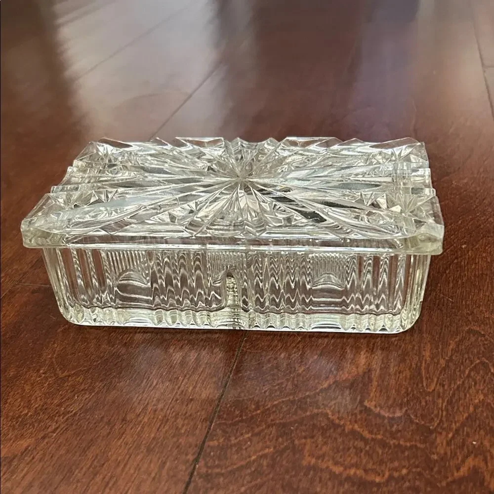 Vintage glass lidded