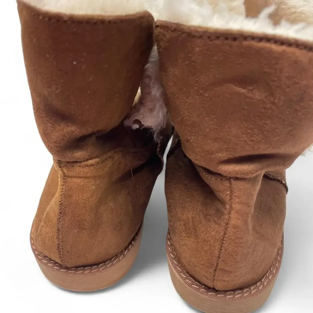 None brown suede