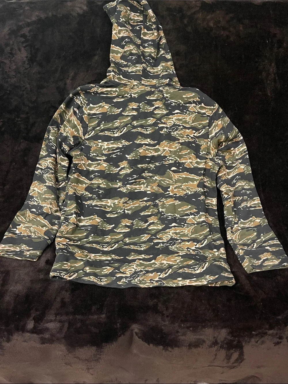 Old Navy Boys Tiger Stripe Camo Pullover Hoodie Size Large (10/12)