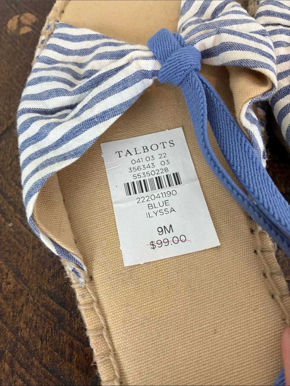 Talbots new espadrille