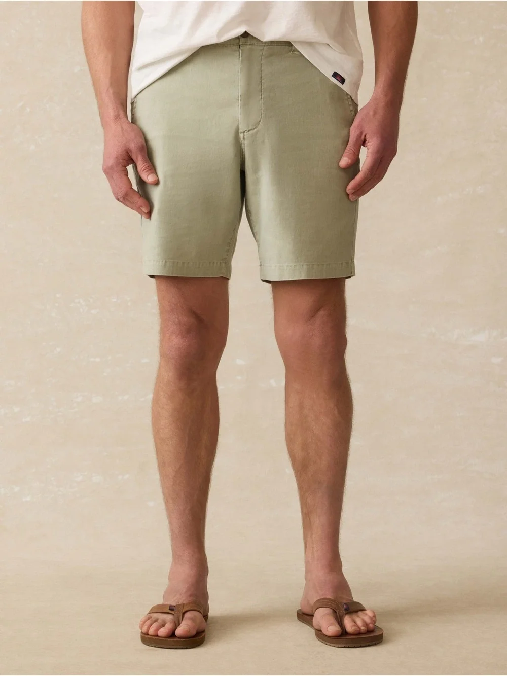 Brand New-Faherty Men’s Cotton/Linen Short Khaki