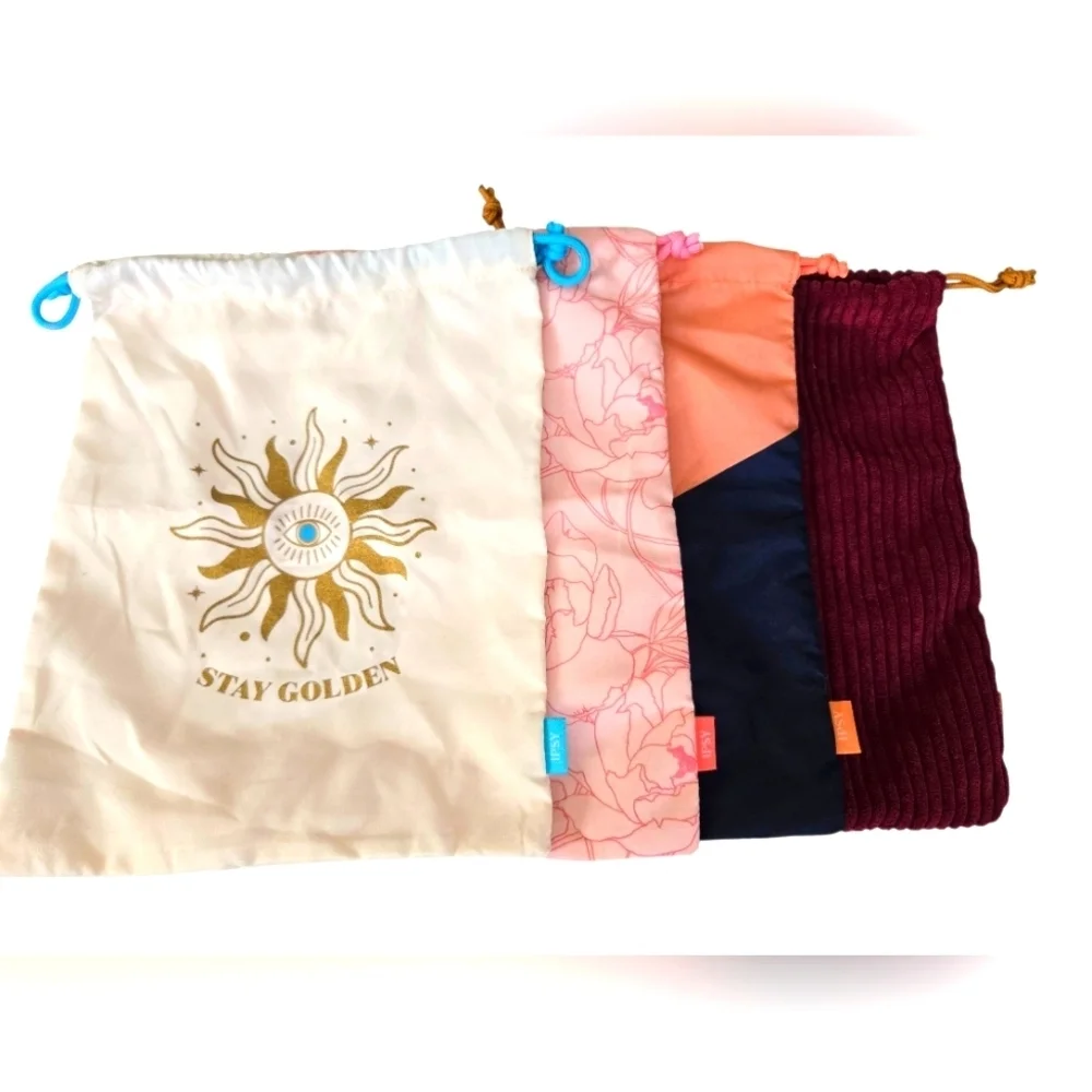 Lot Of 9 Colorful Makeup Bags