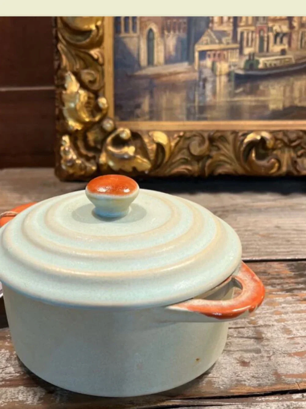 The Gathered Warehouse  STONEWARE MINI BAKER with Glaze