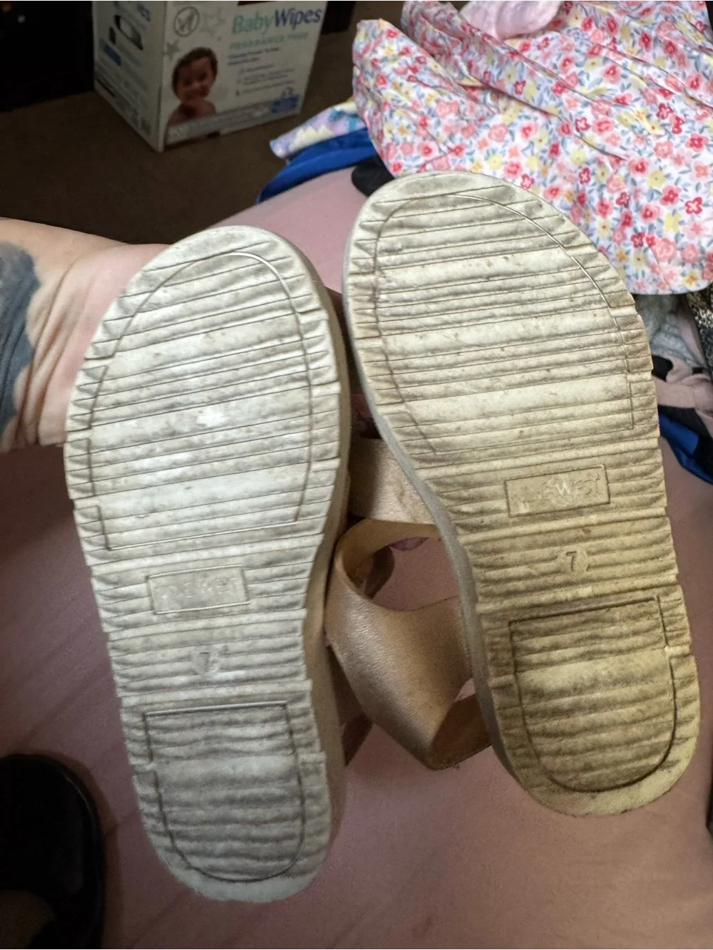 Nine West shiny gold