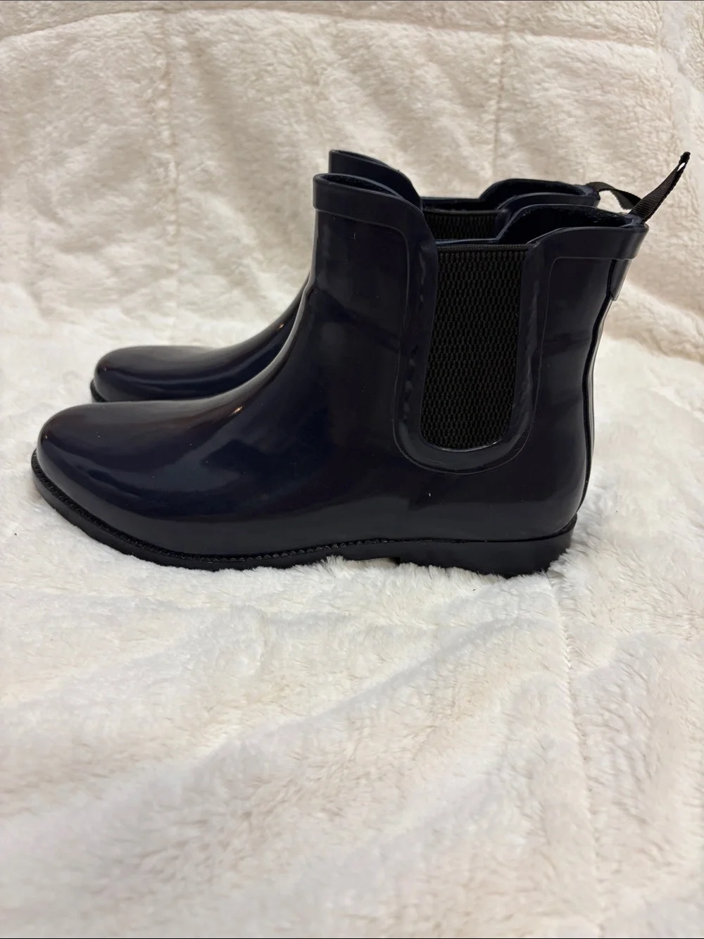 Electric Karma Navy Rain/Garden Boots Ankle Booties - Size 8