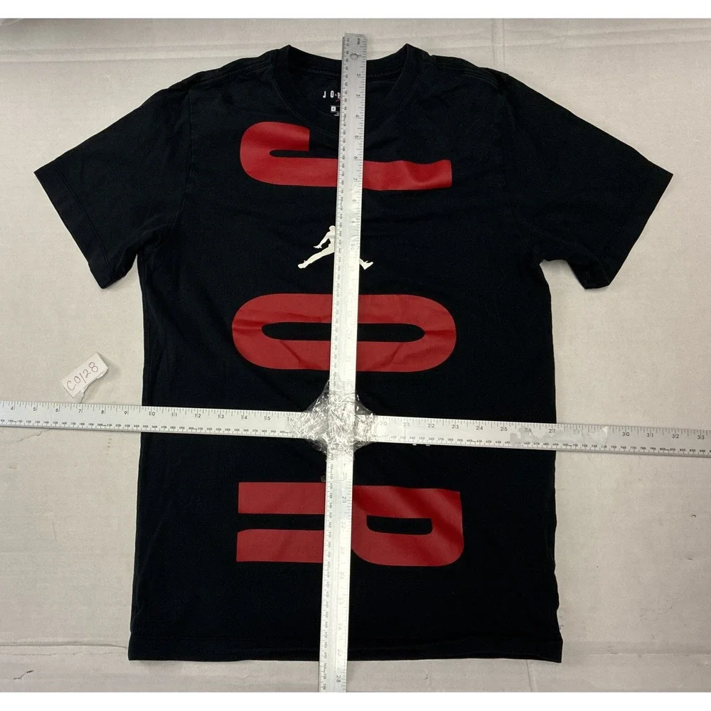 Jordan Air Jumpman‎ Mens Graphic T-Shirt Black Red White Cotton Small