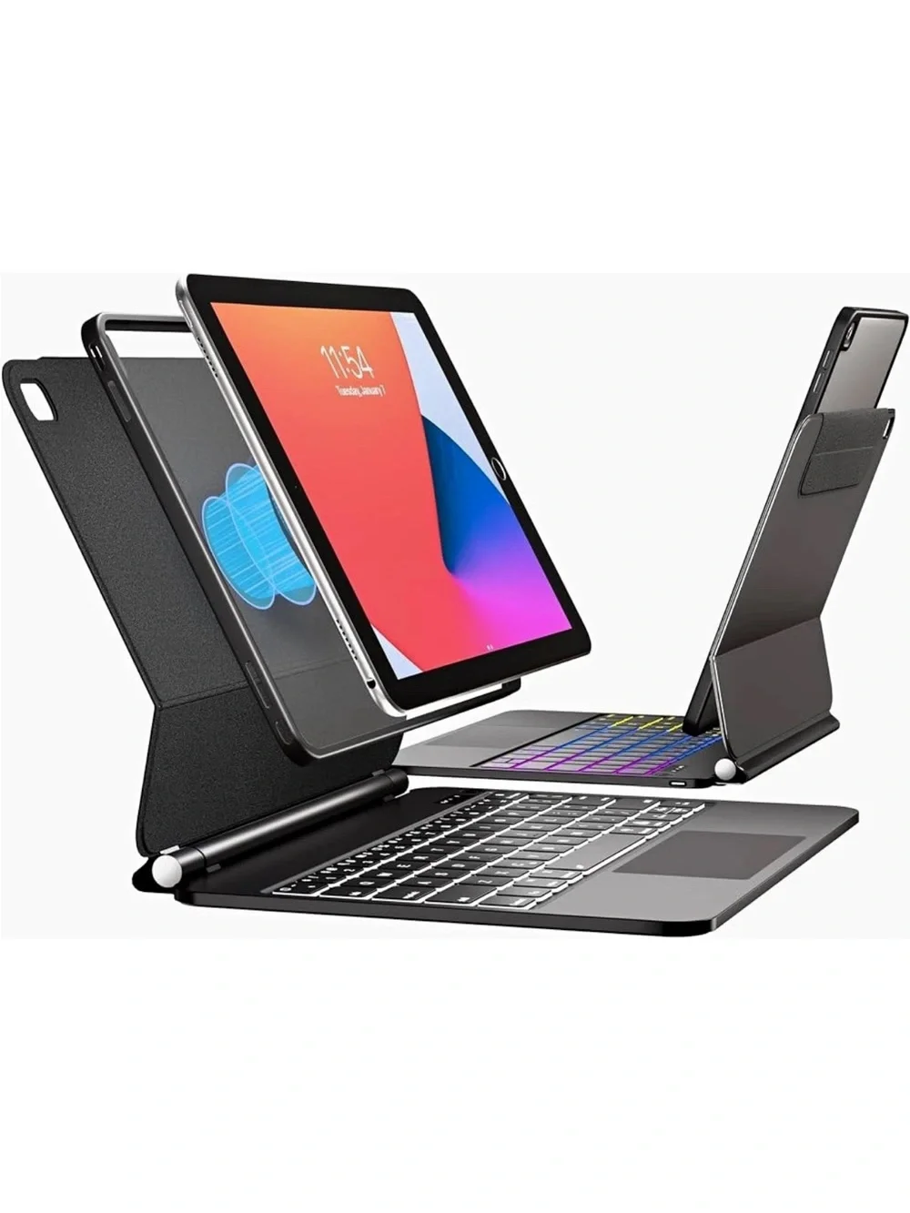 TabletKeyer iPad 10.2 7th 8th 9th Gen Air 3rd Gen Magnetic Keyboard Backlit Case