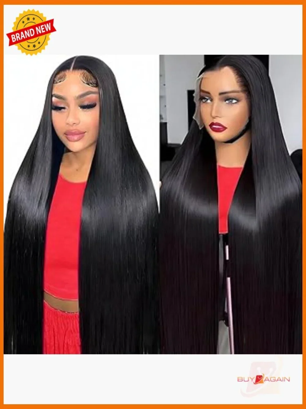 32 Inch 13x6 Lace Front Wig Human Hair 200% Density Straight HD Lace Frontal Wig