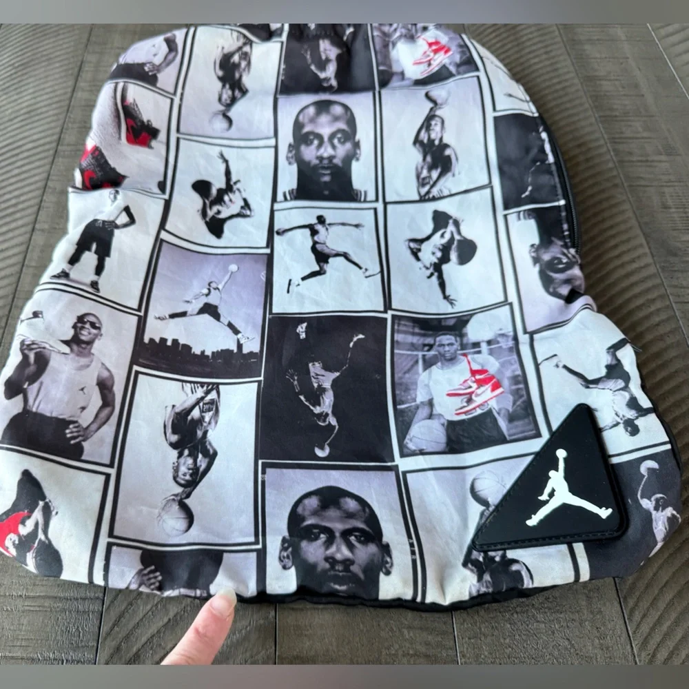 Jordan Jumpman Classics Daypack Black & White Graphic Drawstring Bag