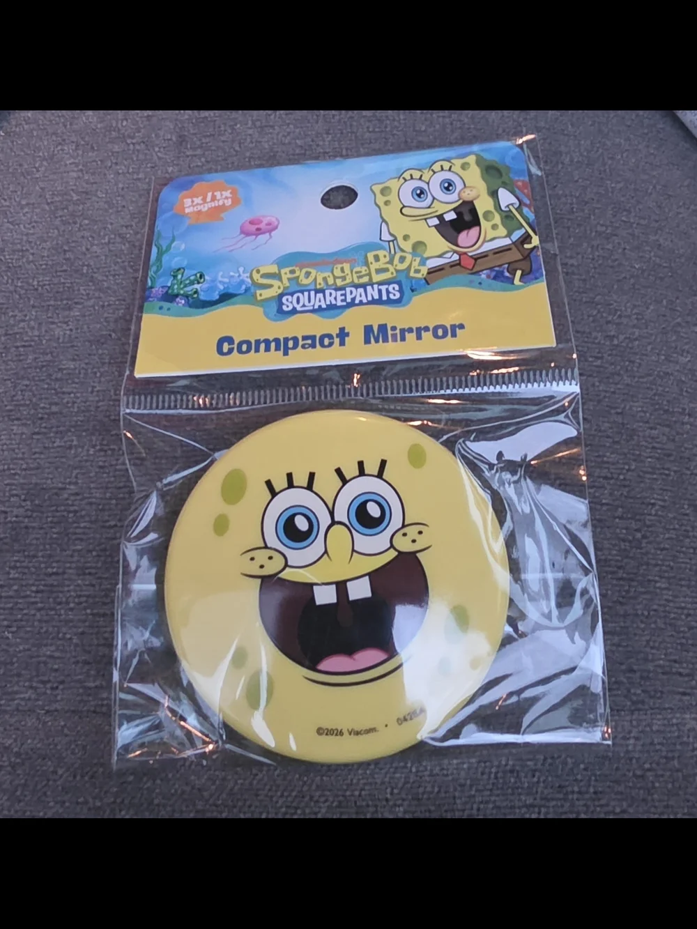 SpongeBob SquarePants Compact Mirror - 1 & 3x Magnifying BNIB
