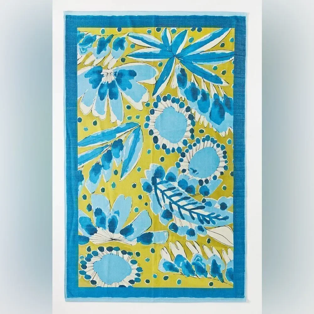 Vera for Anthropologie Handwoven Periwinkle Rug NEW 5 x 8
