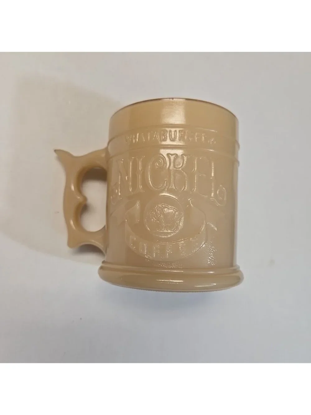 Vintage Whataburger Buffalo Nickel Coffee Mug Made In USA Trigger Finger Handle